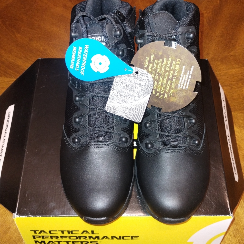ORIGINAL S.W.A.T. ALPHA FURY 6 MEN BLACK TACTICAL SLIP RESISTANT US 13.5